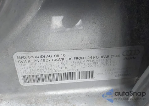 2011 Audi A4 2.0T Premium from USA, damaged, VIN WAUFFAFL5BN020571